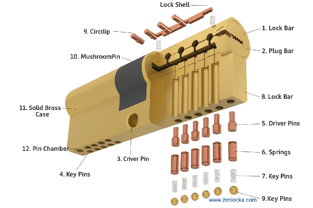 6-Pin vs. 7-Pin Lock Cylinders